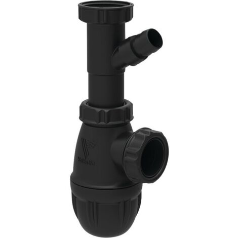 Siphon de lavabo avec prise pour machine à laver ou trop-plein - diamètre 32 mm - F 1'1/4 - Goodprint - Valentin