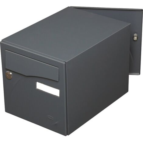 Renz – Boîte aux lettres individuelle double face encastrable – Accès avant et arrière – Acier galvanisé anti-corrosion 15 ans – Résistance anti-vandale grade 3