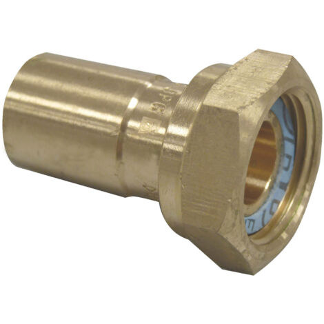 Manchon droit écrou tournant gaz - CONEX BÄNNINGER - FDiamètre14mm - F1/2' - A sertir