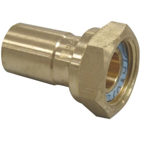 Raccord cuivre à sertir GAZ Ø22 Ecrou tournant JPG 3/4"