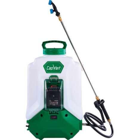 Capvert – Pulvérisateur électrique à batterie 16L – Type à dos – Pression 3 bars – Pour espaces confinés et terrains accidentés