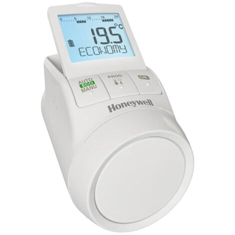 Honeywell – Tête thermostatique programmable M30 x 1,5 – Précision 0,5°C – 3 programmes – Écran rétro-éclairé – Installation rapide - HR90WE