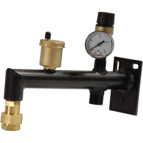 Gitral – Console équipée pour vase d'expansion jusqu'à 35L – Accessoires inclus : clapet 3/4''F, soupape 1/2''FM, purgeur 3/8''F – Modèle SPE-M