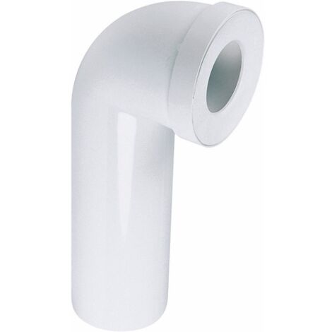 Pipe longue coudée plastique blanc D100m avec joint à lèvre néoprène