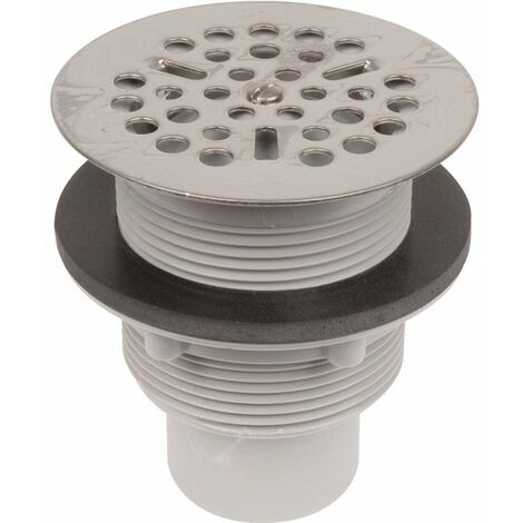 Bonde de douche siphoïde droite PVC Ø 32/40mm – Hauteur de serrage 50mm – Sortie à coller – Pour chantiers humides – P-Pro