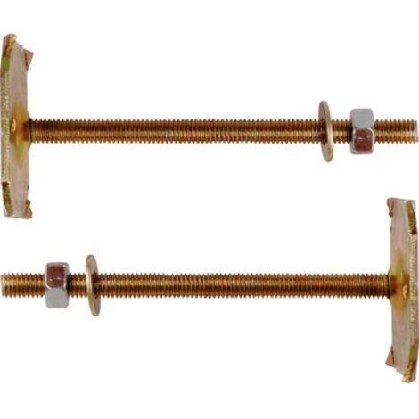 Fischer – Fixation plaquette 90 mm – Sachet de 2 – Pour parois minces – Installation facile pour radiateurs