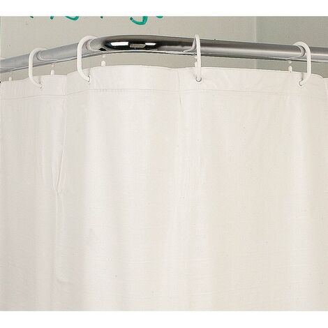 Rideaux de douche - PVC blanc - 1,8 x 0,9 m - Pellet ASC - Avec anneaux (1/6)