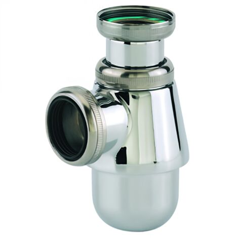 Siphon de lavabo nickelé mat réglable - 1'1/4 - diamètre 32 mm - Valentin (1/3)