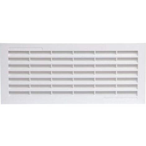 Girpi – Grille d'aération PVC rectangle 108x254mm – Passage d'air 100mm – Moustiquaire intégrée – Pour ventilation efficace - XH100MAM