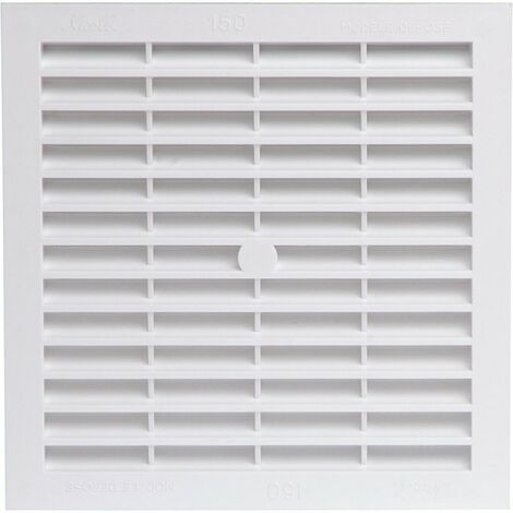 Girpi – Grille d'aération carrée 179x179mm – Moustiquaire intégrée – Installation vissée ou collée – Passage d'air 150mm – Pour ventilation efficace - XC150MAM