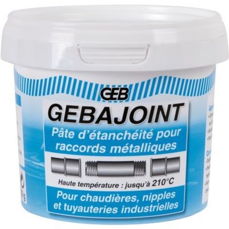 GEB – Pâte à joint durcissante 500g – Étanchéité pour raccords filetés – Mise en pression immédiate – Température jusqu'à 210°C - POT 500 G