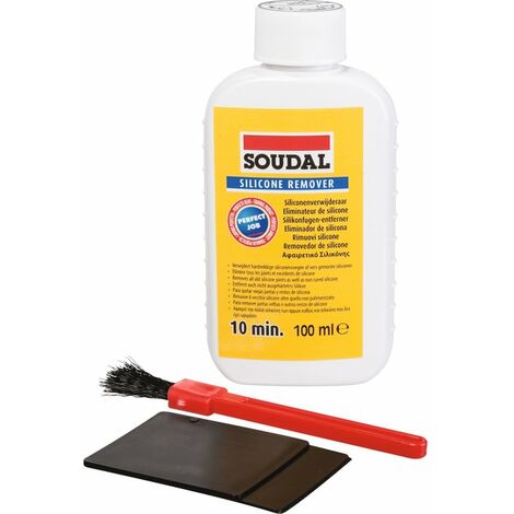 Soudal – Gel dissolvant silicone 100ml – Éliminateur de résidus durcis – Prêt à l'emploi pour céramique, métal et verre