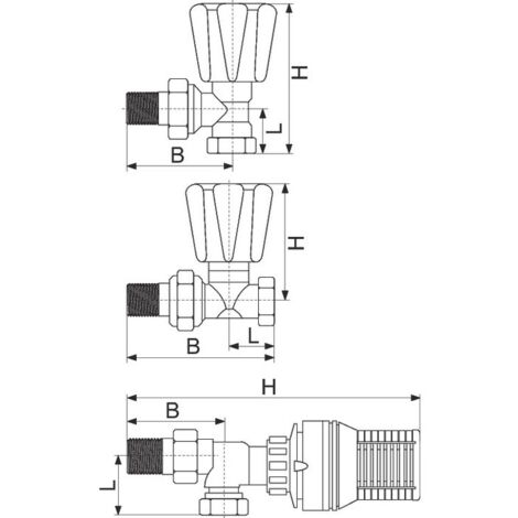 Robinet de radiateur équerre thermostatique - F 3/8' - RBM