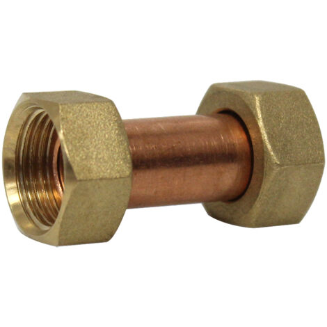 Raccord droit femelle/femelle 3/8" (12/17) à joint plat - Arcanaute