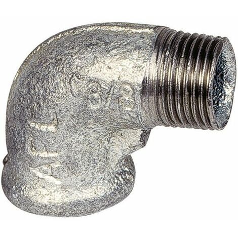 Raccord fonte galva coudé 90° à visser - MF 1/4' - N° 92