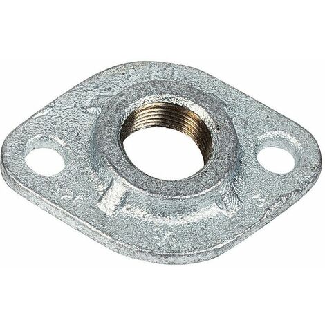 Atusa – Bride fonte galvanisée ovale à visser F 3/4' – Raccord plomberie résistant à la corrosion – Fixation robuste pour environnements humides