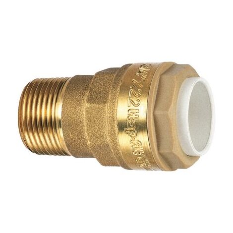 Raccord rapide laiton mâle droit 3/8' – Diamètre 12 mm – Pour tubes cuivre, PB et PEX – Installation par emboîtement – Itap