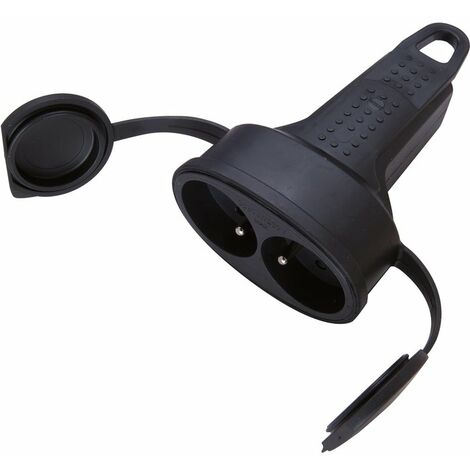 Legrand – Rallonge 2 prises 2P+T 16A IP44 – Câble caoutchouc pour usage extérieur – Résistance chocs – LEG050575