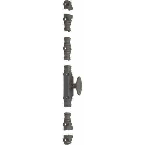 Crémone à bouton renforcée type RY 59 – Mécanisme de pêne à verrouillage – Longueur 200mm – Pour bois dur et teck – Jardinier Massard (1/2)