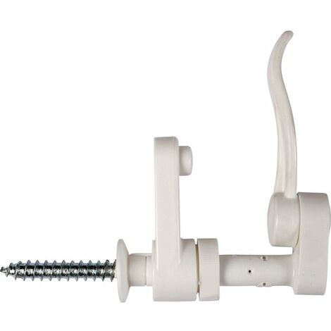 Arrêt marseillais composite blanc 130 mm – Butée réglable pour volets en bois, PVC et aluminium – Résistant au vent – Torbel Industrie
