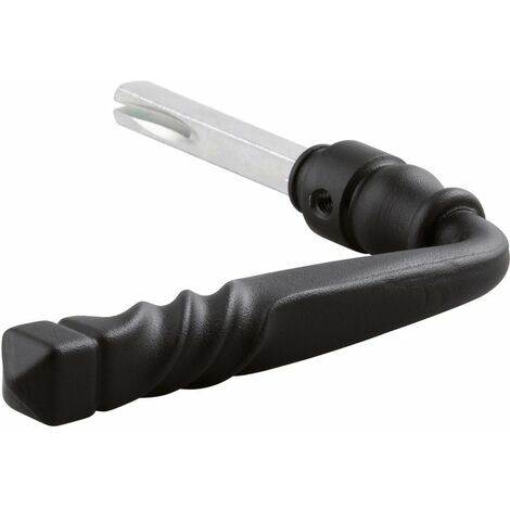 Béquille de porte simple acier noir - Carré 7 mm - Armorique - Brionne (1/2)