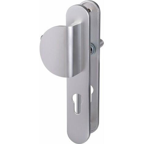 Poignée de porte palière – Aluminium gris argent – Entraxe 195 mm – Béquille et poignée de tirage pour porte d'entrée – Eurowale