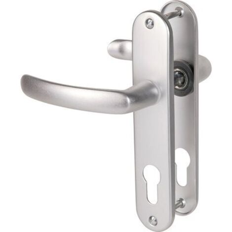Vachette – Poignée de porte coulissante argent – Plaque monobloc 185x37mm – Entraxe 165mm – Aluminium anodisé – Résistance à la corrosion grade 4