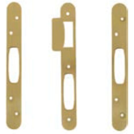 Vachette – Jeu de gâches plates 100R pour serrure 5000T204 – Trou oblong 20mm – Épaisseur 2,5mm – Compatible cylindres européens