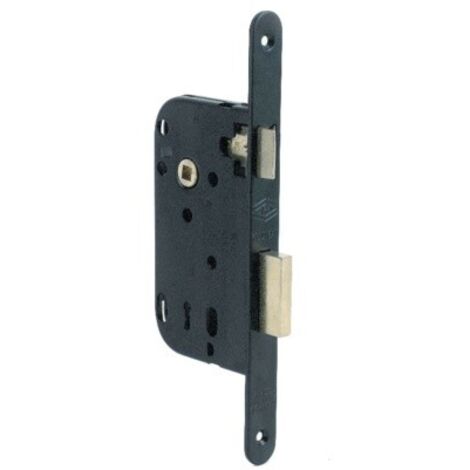 Serrure à larder noire droite à fouillot - Clé I - Axe à 40 mm - multibat standard - JPM