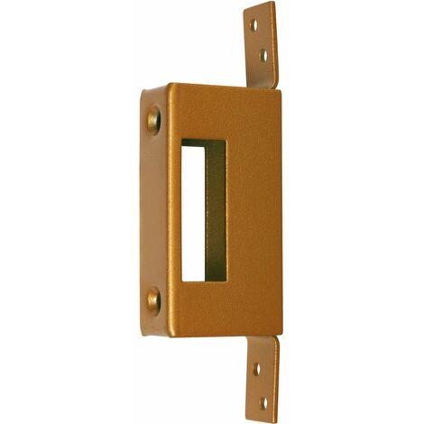 Iseo City – Gâche double hauteur pour portes à recouvrement 12-20mm – Acier plié finition bronze – Compatible verrous City et Arnov - 97024400SA (1/7)