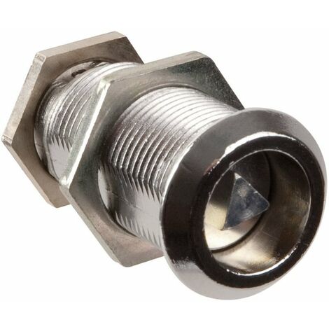 Serrure à triangle pour coffret technique – Zamak – Longueur 32.5 à 34.5 mm – Serrage 0 à 26.5 mm – Rotation 1/4 de tour – Grappin Annat