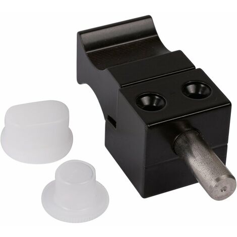 La Croisee Ds – Verrou de condamnation coulissant 195 mm noir – Fixation à vis – Compatible petits châssis – Aluminium anodisé pour sécurité renforcée - DS6219-013