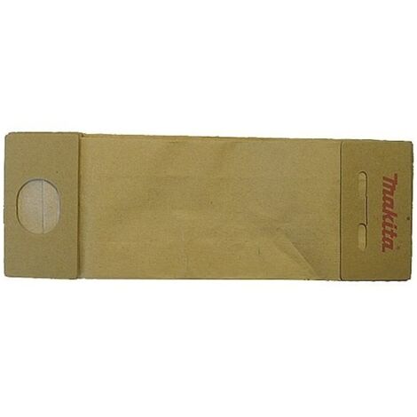 Makita – Sacs à poussières en papier pour ponceuses vibrantes – Lot de 5 sacs – Pour ponçage bois dur et teck – Compatible avec BO3700, BO4900V, BO5020