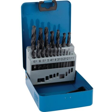 Coffret métal HSS Tivoly - 19 forets - Diamètre 1 à 10 mm