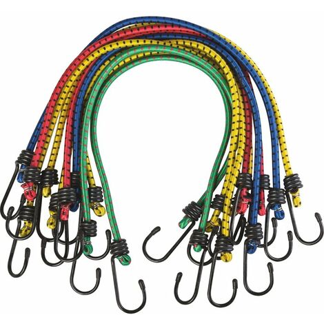 Corderies Tournonaises – Tendeur sandow 0,6 m – Lot de 10 – Crochets robustes 8 mm pour fixation sécurisée – Pour chantiers humides et espaces confinés