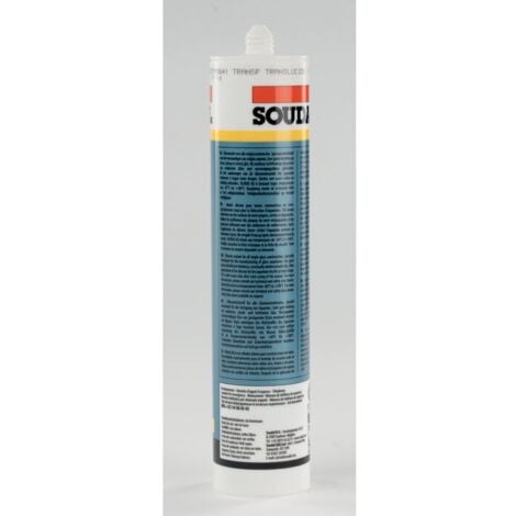 Colle silicone transparent spécial aquarium - Silirub aq - Soudal - Cartouche de 310 ml