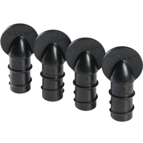 Claber – Lot de 4 bouchons pour arrosage goutte à goutte 13x16mm – Embouts mâles pour tuyaux 1/2 pouce – Installation à emboîter