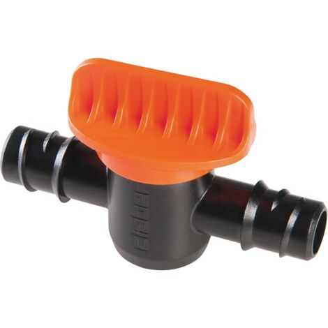 Claber – Robinet d'arrêt goutte à goutte 1/2” – Raccord mâle 16 mm – Installation facile entre tuyaux collecteurs 13-16 mm – Pour régulation débit eau (1/6)