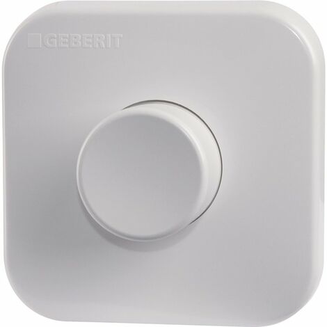 Bouton poussoir manuel pneumatique à encastrer – Plaque de commande WC – Compatible réservoirs Geberit – Blanc alpin
