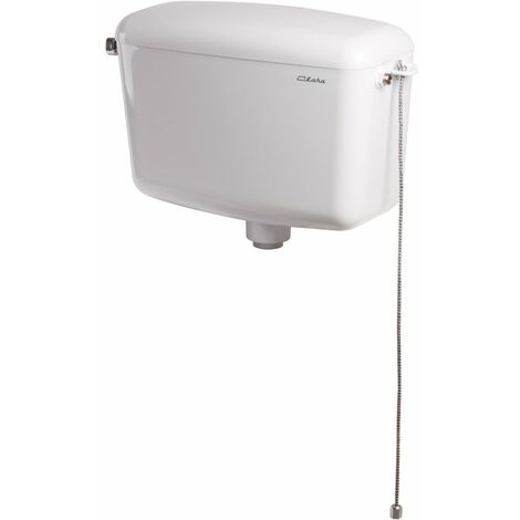 Réservoir de chasse d'eau haut 310mm – Débit simple 6/9L – Robinet flotteur Maxilence silencieux – Isolation styropor contre condensation – Clara