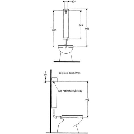 Réservoir WC - Tubchass - Clara - Semi-bas