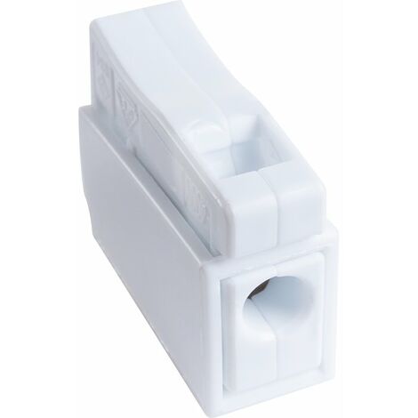 Borne de connexion blanche - 1 fil - Fil souple / fil rigide - Vendu par 100 - SIB