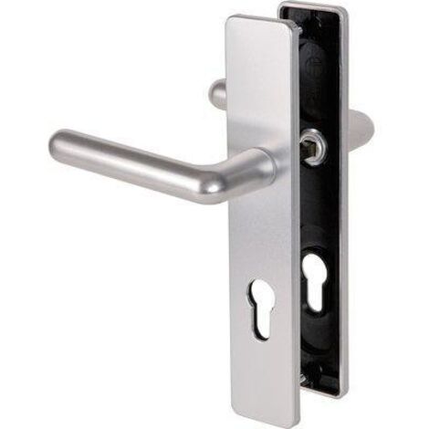Poignée de porte intérieure - Golf - Vachette - Gris argent - Bec de cane - 195 mm (1/2)