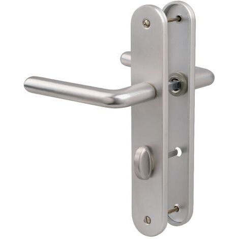 Poignée de porte intérieure - New camelia sup - Eurowale - Gris argent - Condamnation - 195 mm (1/2)