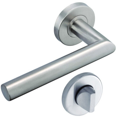Vachette – Rosace ronde inox satiné 52 mm – Condamnation double – Fixation à vis – Pour portes intérieures – Linox