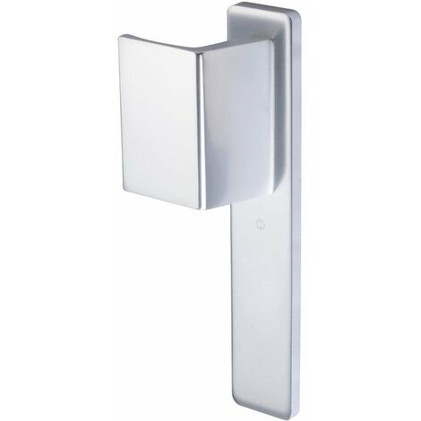 Hoppe Et Cie – Poignée de porte palière Zürich – Aluminium gris argent – Bec de cane – Entraxe 195 mm – Plaque rectangulaire 218 mm