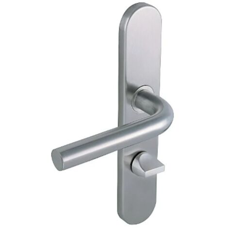 Poignée de porte intérieure - Linox - Vachette - Gris - Condamnation à voyant - 195 mm