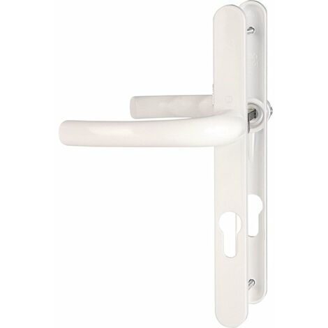 Hoppe – Ensemble de poignées de porte-fenêtre Tokyo 92mm – Aluminium blanc – Béquille double – Entraxe 195mm – Hauteur plaque 234mm