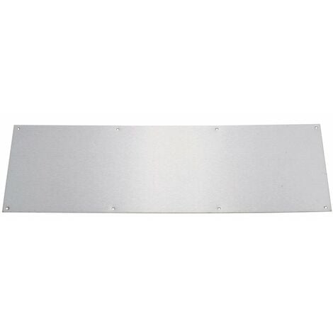 Plaque de propreté inox brillant - Rectangulaire - 730 x 250 mm - Percée - Duval