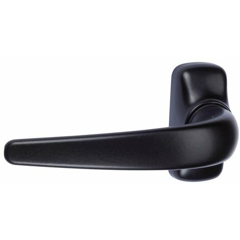 Fapim – Poignée de porte simple noire – Béquille sur rosace en inox – Ressort de rappel intégré – Pour portes de cuisine – Dimensions 70x137mm